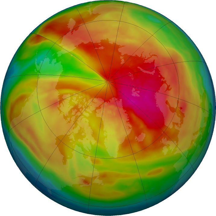 Arctic ozone map for 06 March 2023